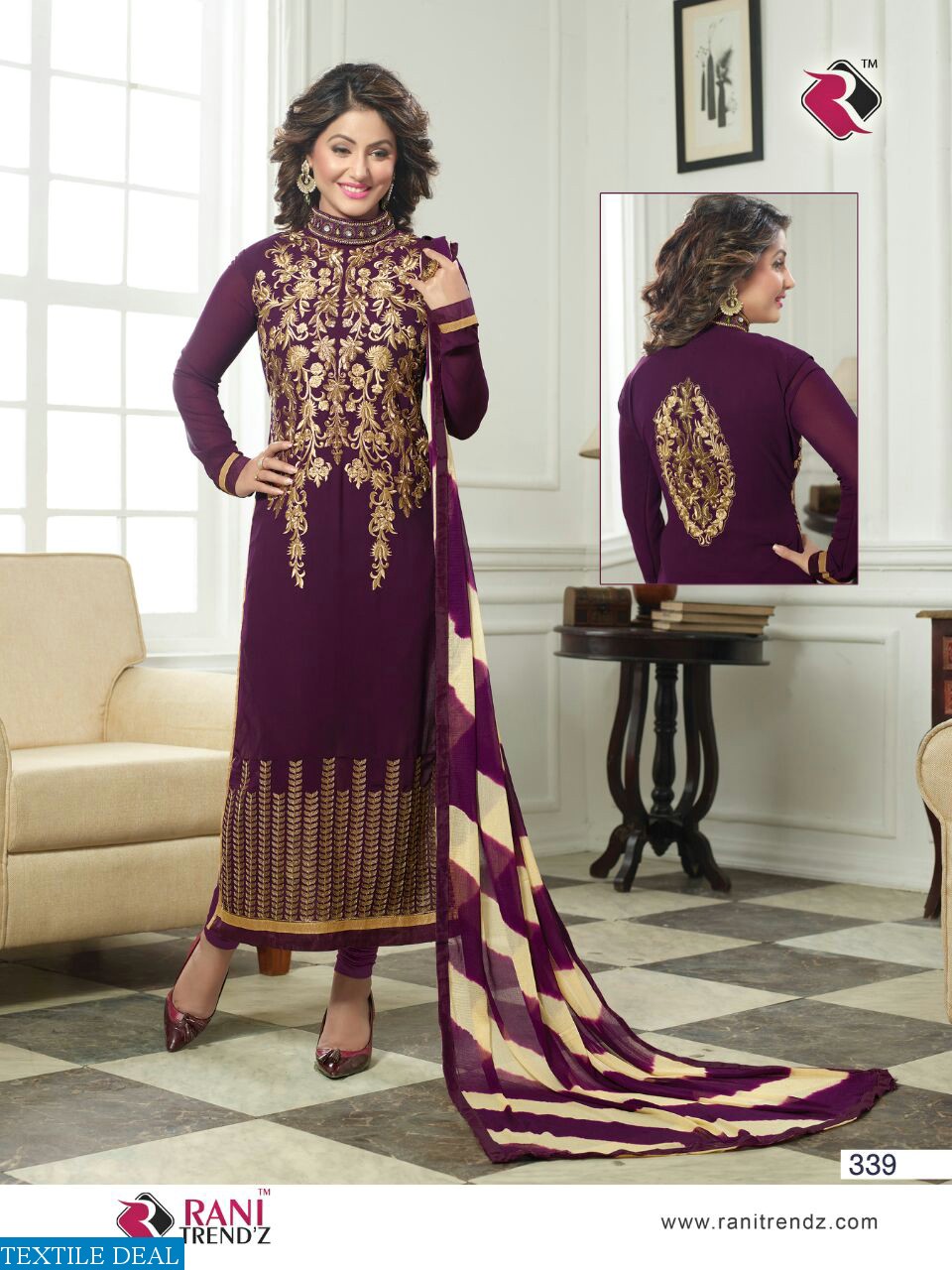 kohinoor vol-2 Faux Georgette Embroidered heena khan collection